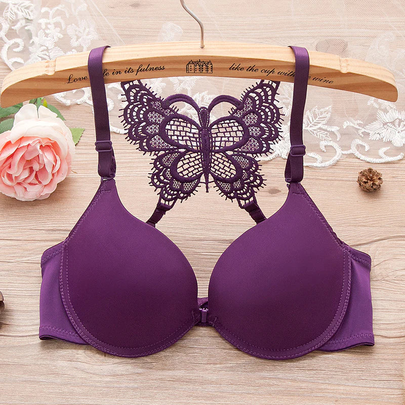 Front Open Butterfly Bra Single Padded ( Only Bra)