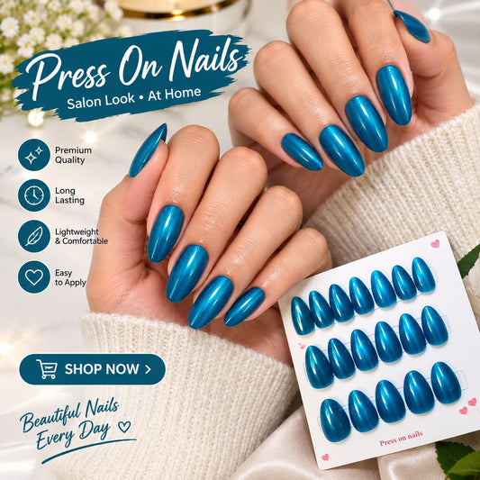 Cateye High Quality Reusable Presson Nails with glue