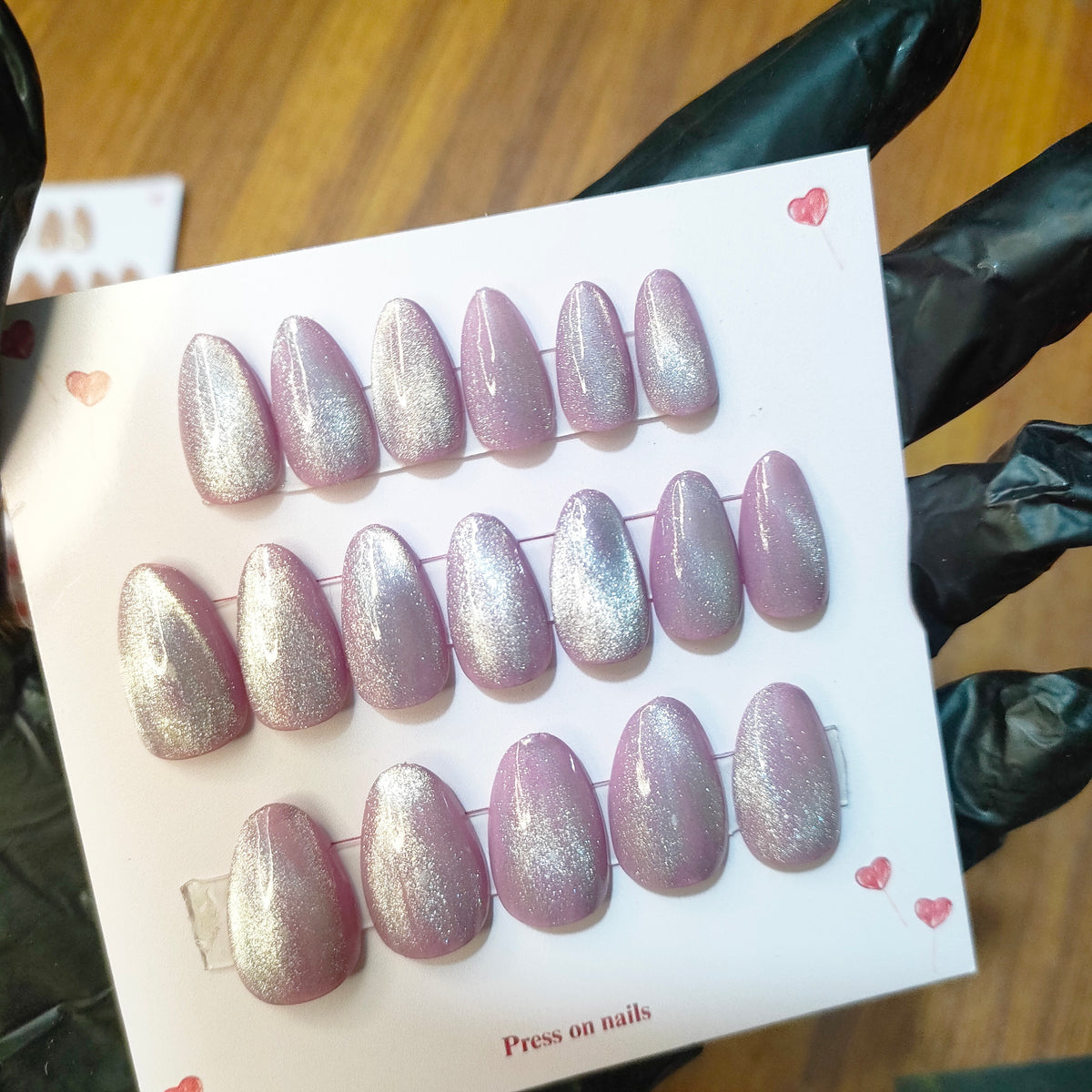 Lilac Cateye High Quality Reusable Presson with free sticker sheet, filer