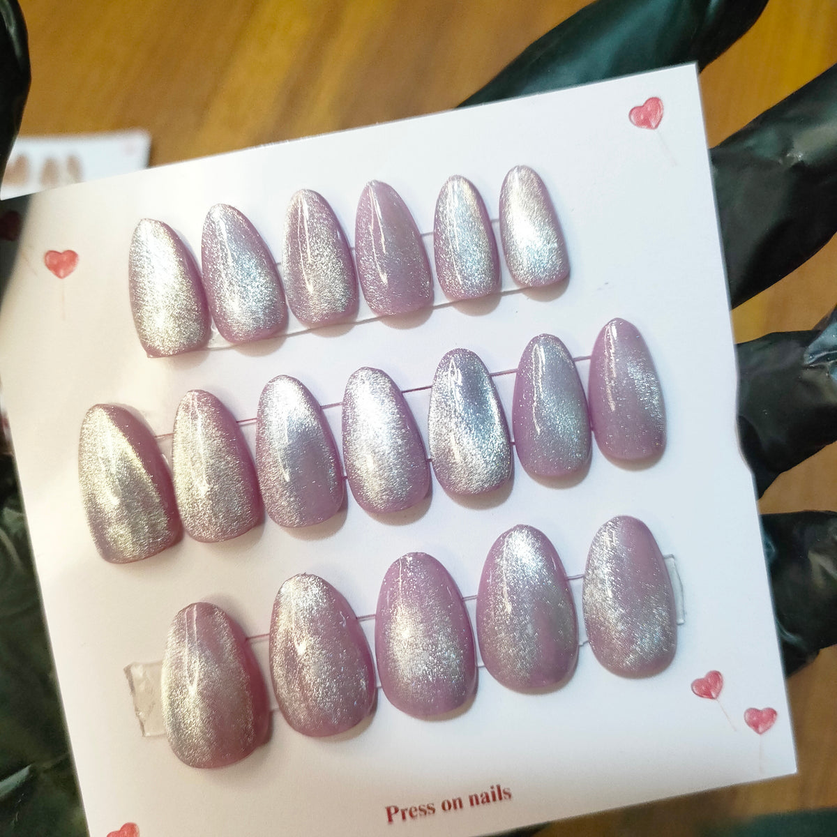 Lilac Cateye High Quality Reusable Presson with free sticker sheet, filer